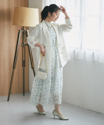 花卉印花 泡泡袖 連衣裙
