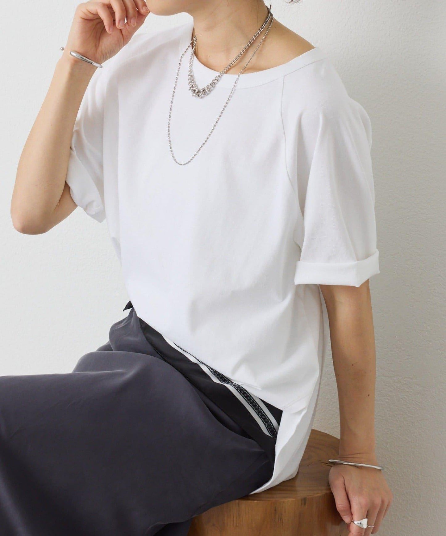 Influencer Yossshiiii企劃 復古天竺 五分袖 Tee