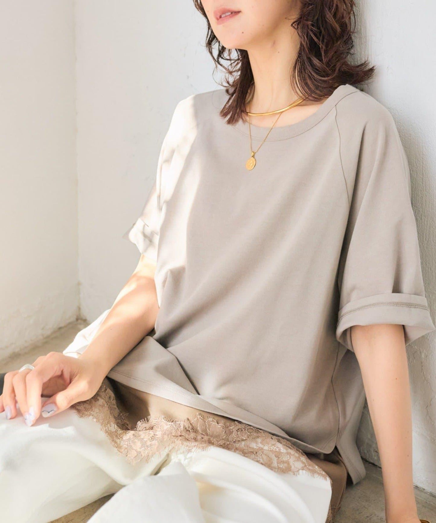 Influencer Yossshiiii企劃 復古天竺 五分袖 Tee