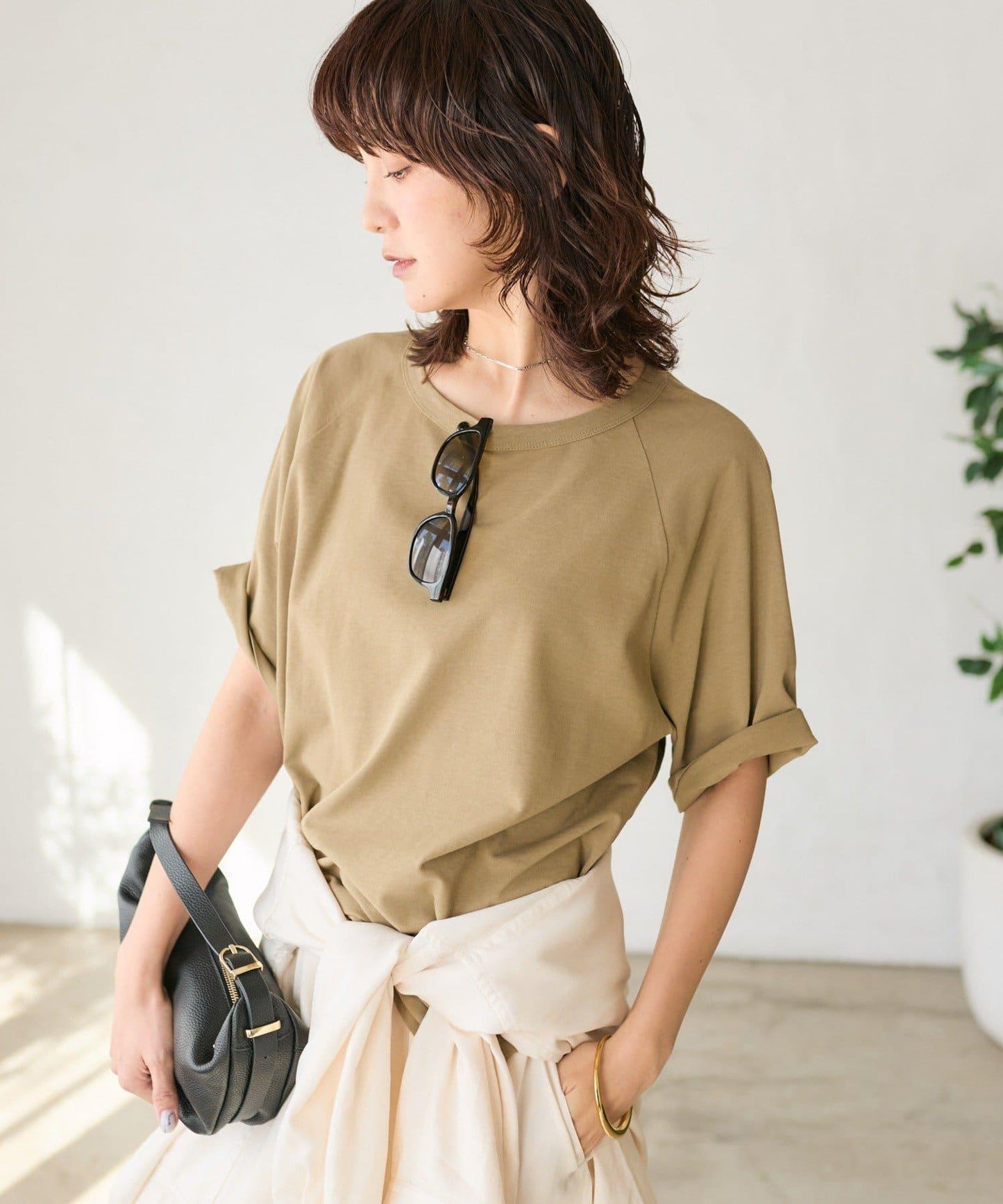 Influencer Yossshiiii企劃 復古天竺 五分袖 Tee
