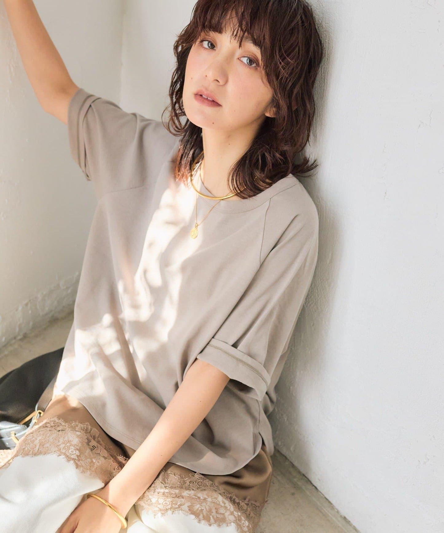 Influencer Yossshiiii企劃 復古天竺 五分袖 Tee