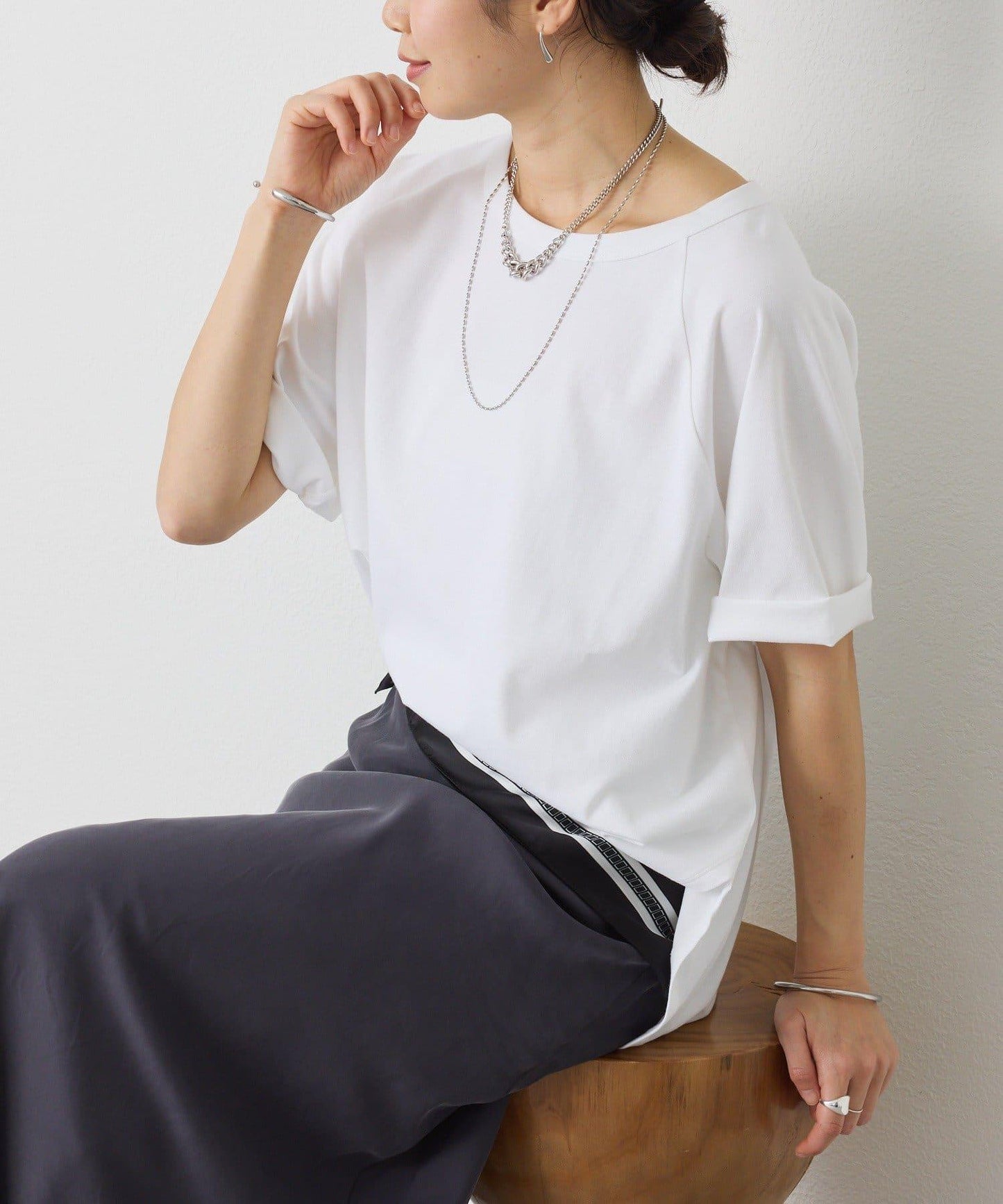 Influencer Yossshiiii企劃 復古天竺 五分袖 Tee