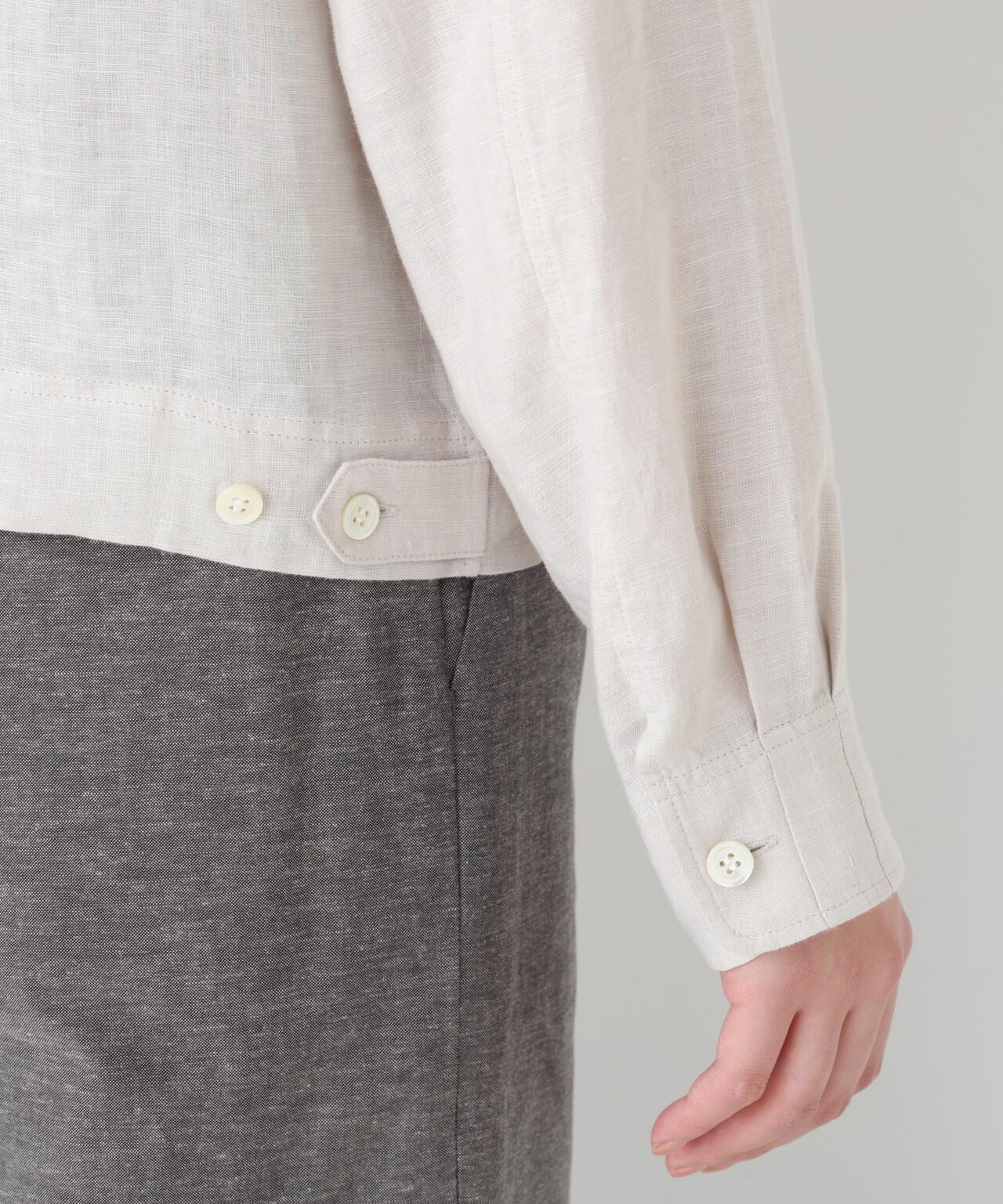 Hardman亞麻 無領短外套