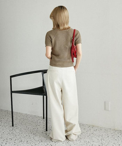 片畦針織 合身設計 夏季針織面料 針織上衣