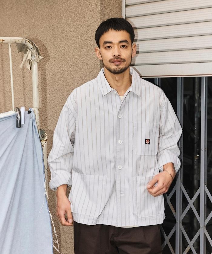 RED KAP × FREAK'S STORE 聯名 條紋工裝襯衫外套