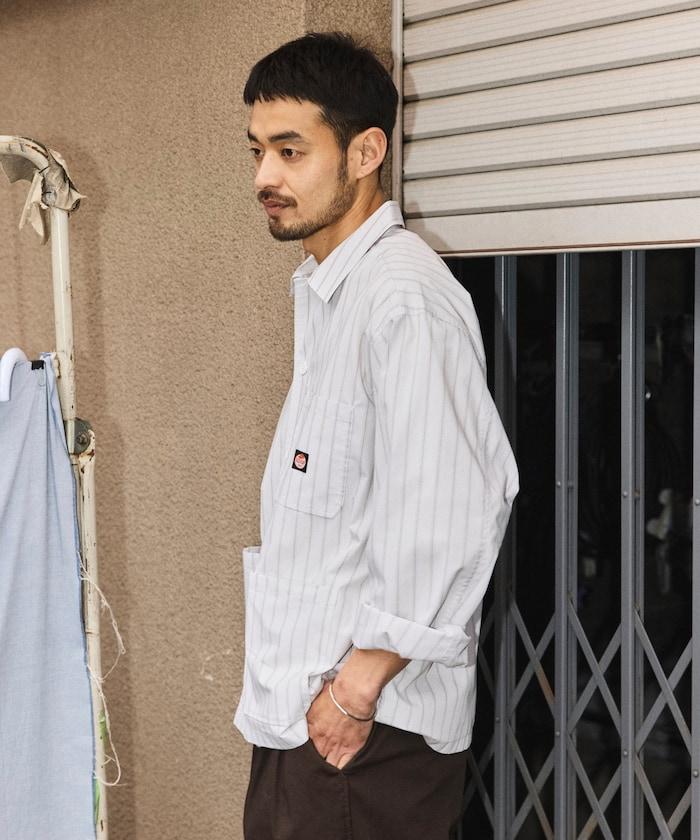 RED KAP × FREAK'S STORE 聯名 條紋工裝襯衫外套