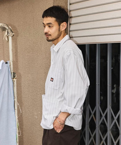 RED KAP × FREAK'S STORE 聯名 條紋工裝襯衫外套