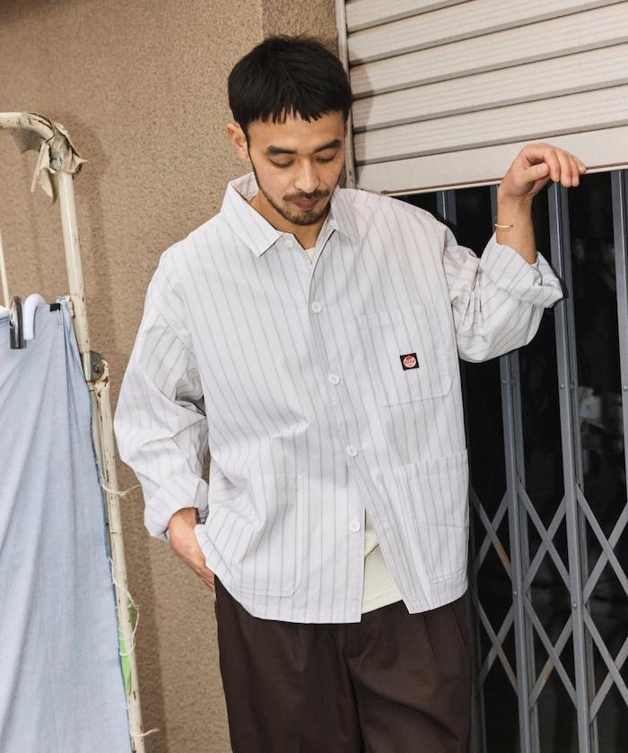 RED KAP × FREAK'S STORE 聯名 條紋工裝襯衫外套