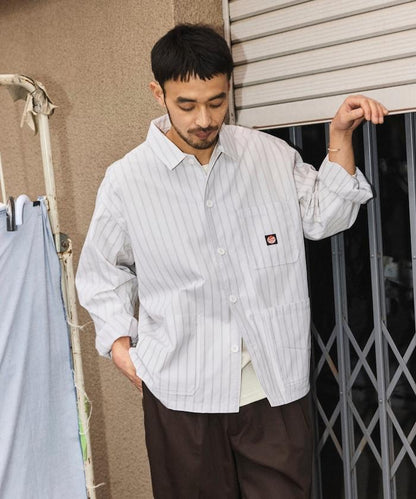 RED KAP × FREAK'S STORE 聯名 條紋工裝襯衫外套