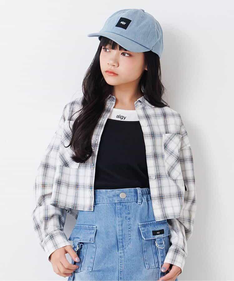 短款格紋襯衫