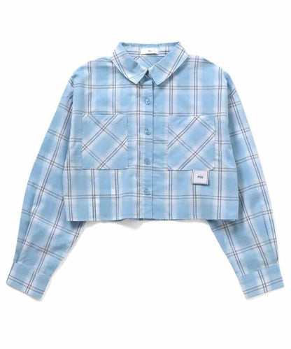 短款格紋襯衫