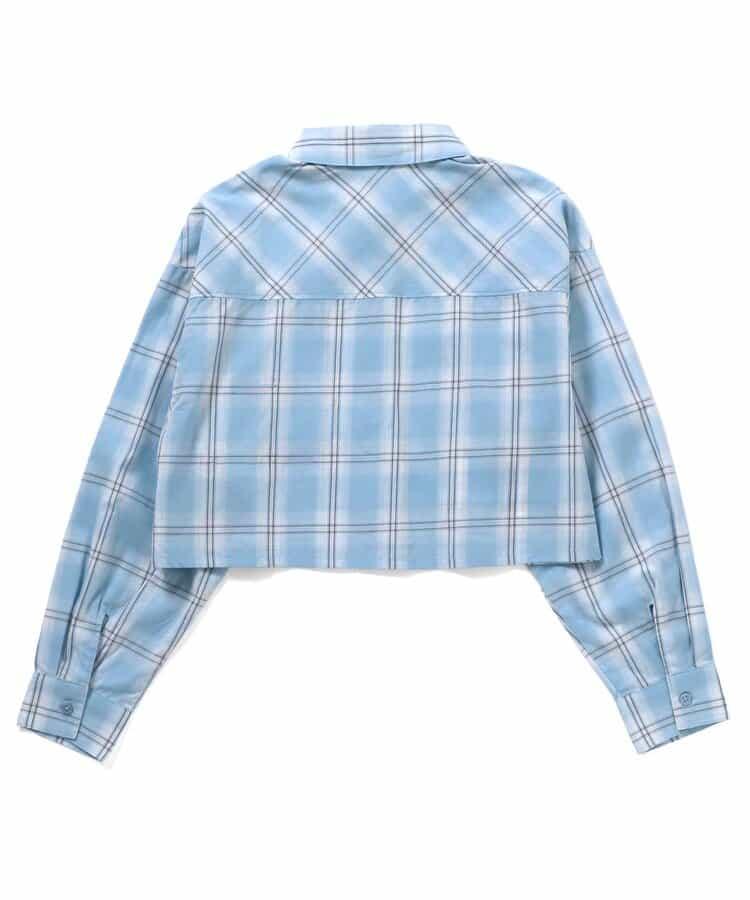 短款格紋襯衫