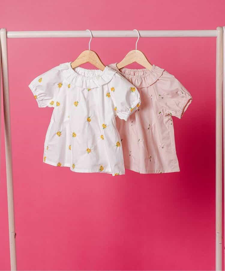 玫瑰黃花滿刺繡 女襯衫
