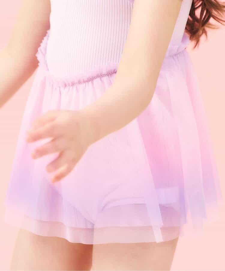 歐若拉薄紗連體泳衣