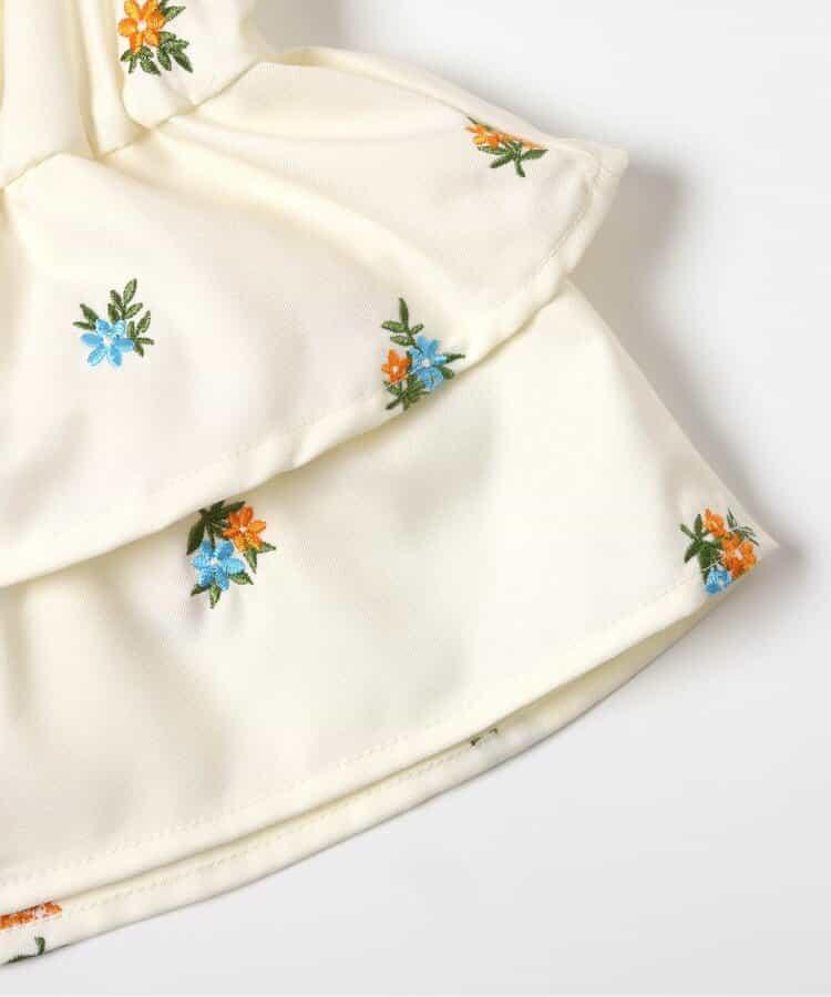花卉刺繡層疊設計背心