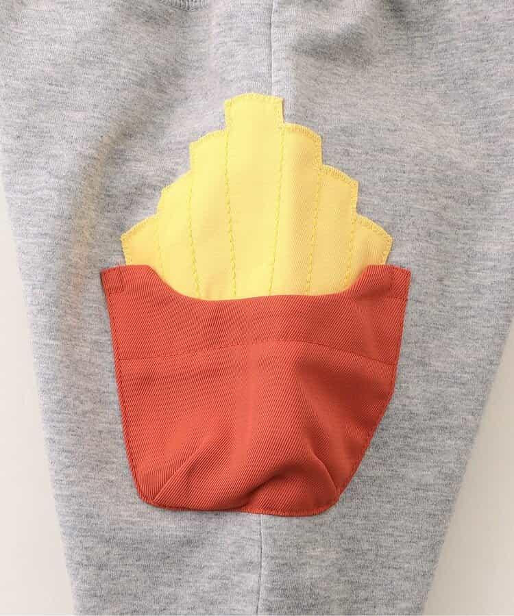 六分丈哈倫版型快餐圖案口袋褲子