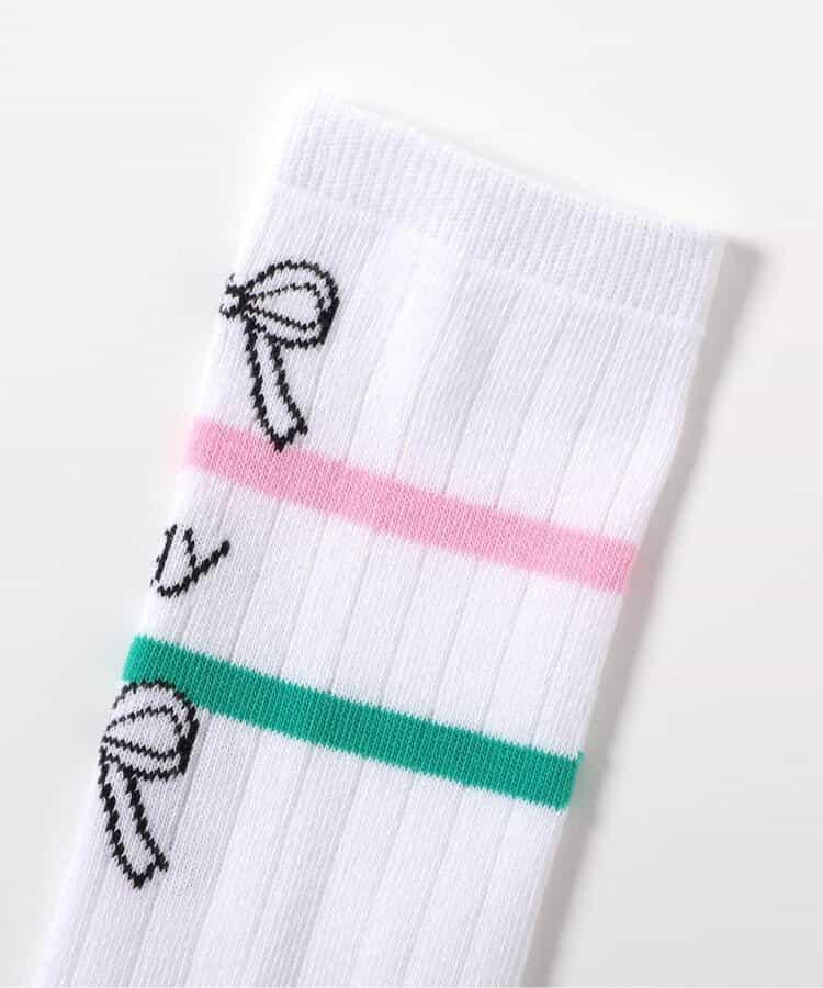 蝴蝶結裝飾 長筒襪