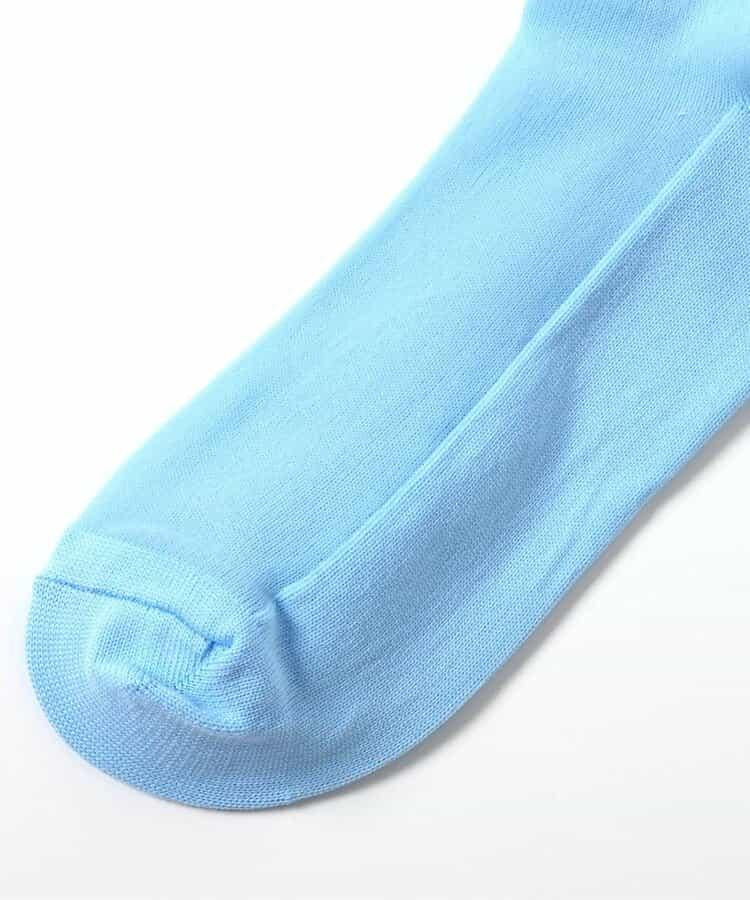 透紗條紋中筒襪