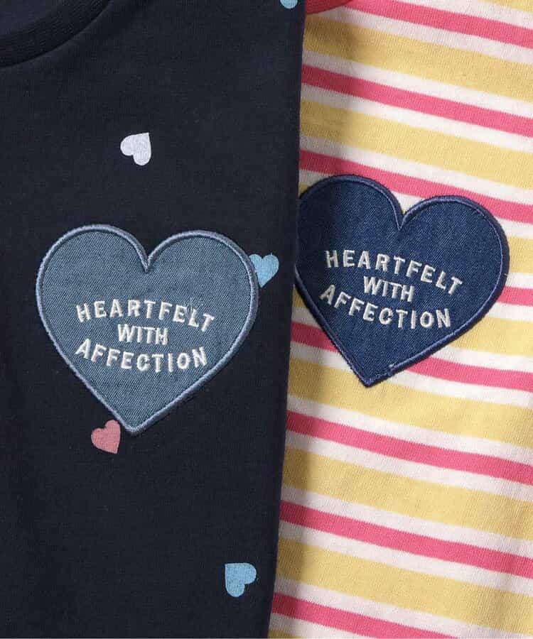 網絡限定 心形花朵貼布荷葉邊 T恤
