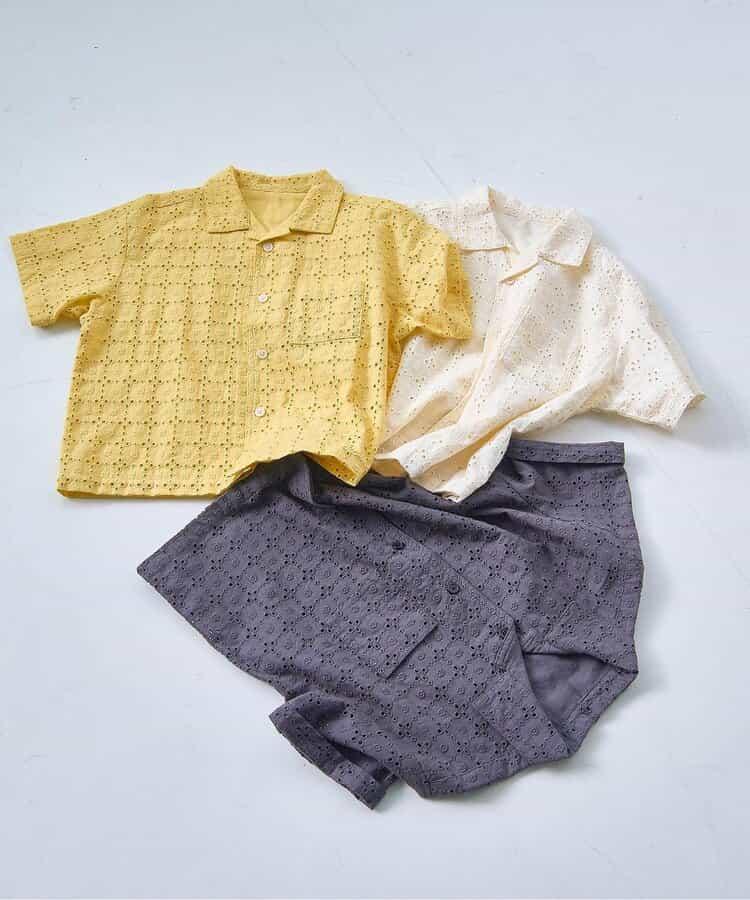 鏤空蕾絲短袖 Link 襯衫（可成套）