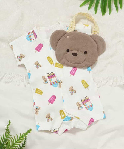 tiny bear 冰淇淋店主題 圍兜連體衣套裝