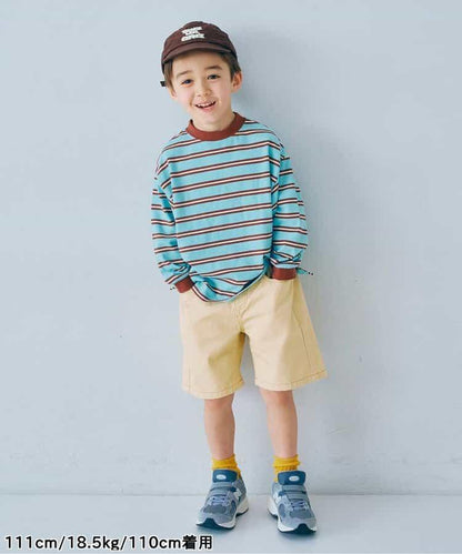 彩色斜紋與牛仔闊腿短褲 配套款