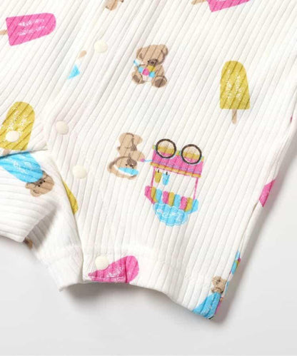 tiny bear 冰淇淋店主題 圍兜連體衣套裝