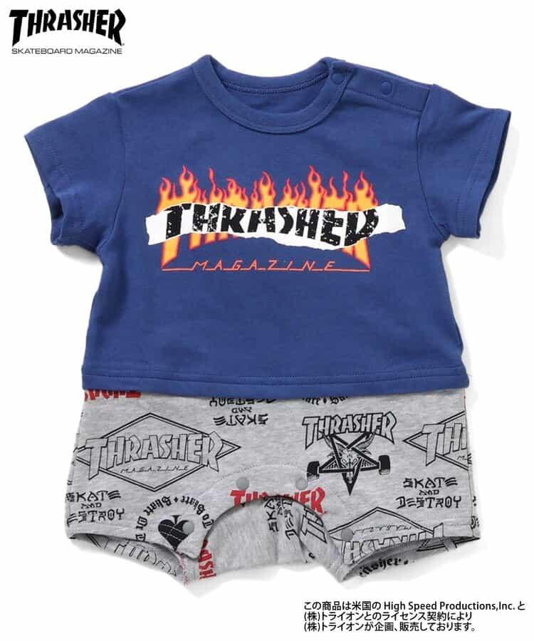 鏈接圖案 THRASHER 連體衣