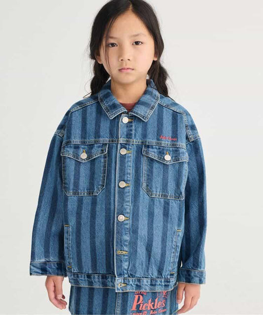 Striped denim 夾克 兒童款
