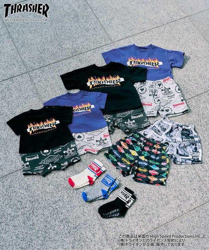 鏈接圖案 THRASHER 連體衣