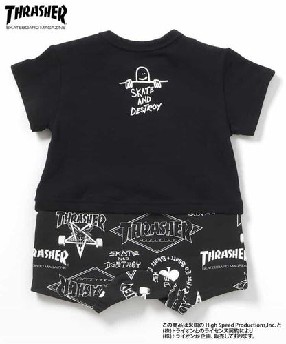 鏈接圖案 THRASHER 連體衣