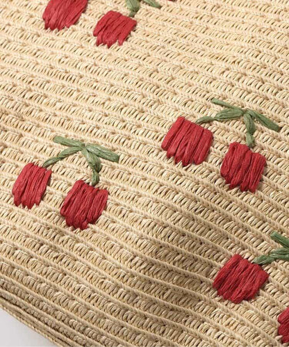 櫻桃刺繡 紙質斜挎小包