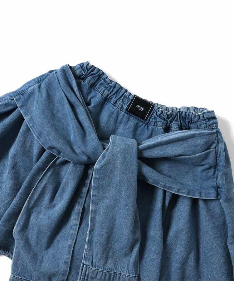 襯衫綁腰風設計 牛仔 裙褲