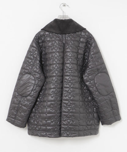 GANNI Shiny Quilt Midi Jacket