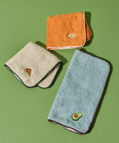 FOOD刺繡毛巾手帕