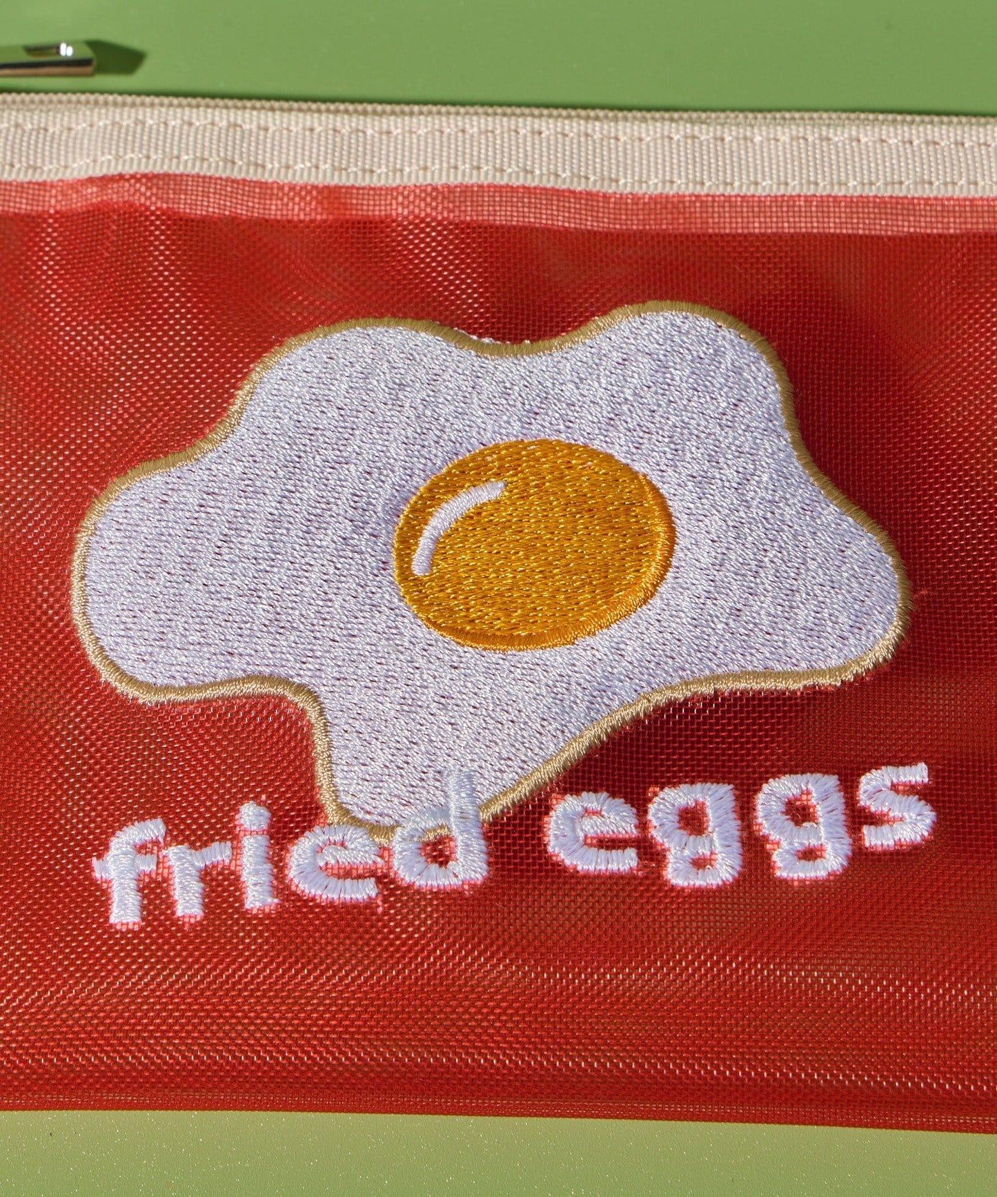 食物刺繡 網紗 收納包