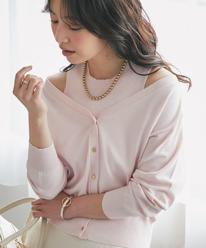 La boutique BonBon 涼感防曬開衫風針織上衣
