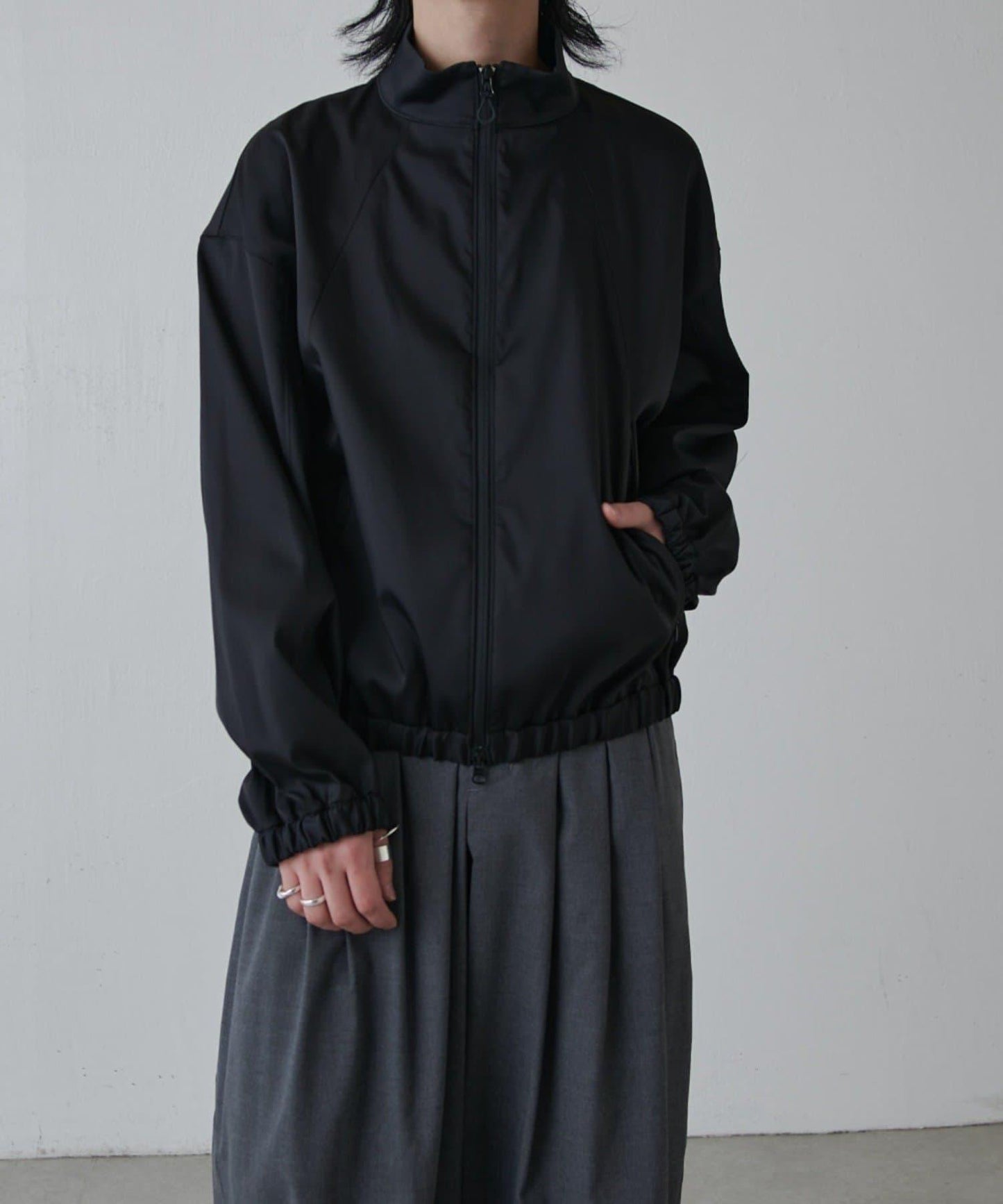 可水洗雙層緞面夾克