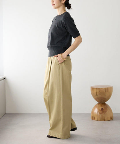 A・MONN(アモン) HALF SLEEVE KNIT 針織上衣