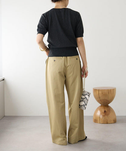 A・MONN(アモン) HALF SLEEVE KNIT 針織上衣