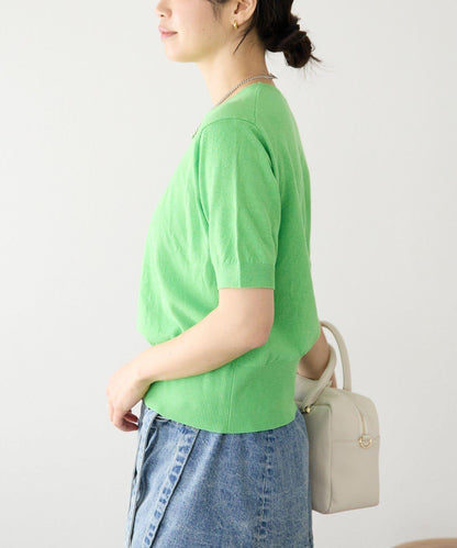 A・MONN(アモン) HALF SLEEVE KNIT 針織上衣
