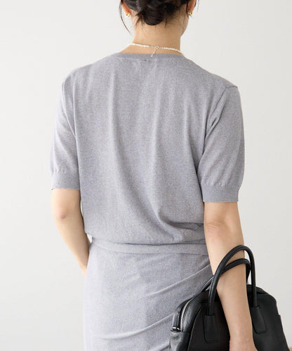 A・MONN(アモン) HALF SLEEVE KNIT 針織上衣