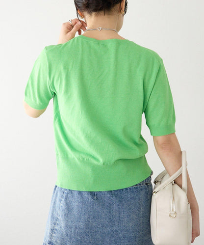 A・MONN(アモン) HALF SLEEVE KNIT 針織上衣