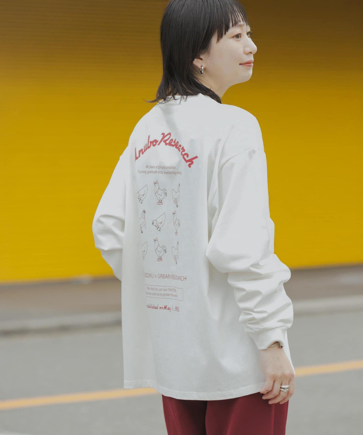 鳥貴族×UR UnuboResearch LONG-SLEEVE T-SHIRTS A 長袖T恤