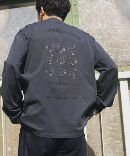 鳥貴族×UR UnuboResearch LONG-SLEEVE T-SHIRTS A 長袖T恤
