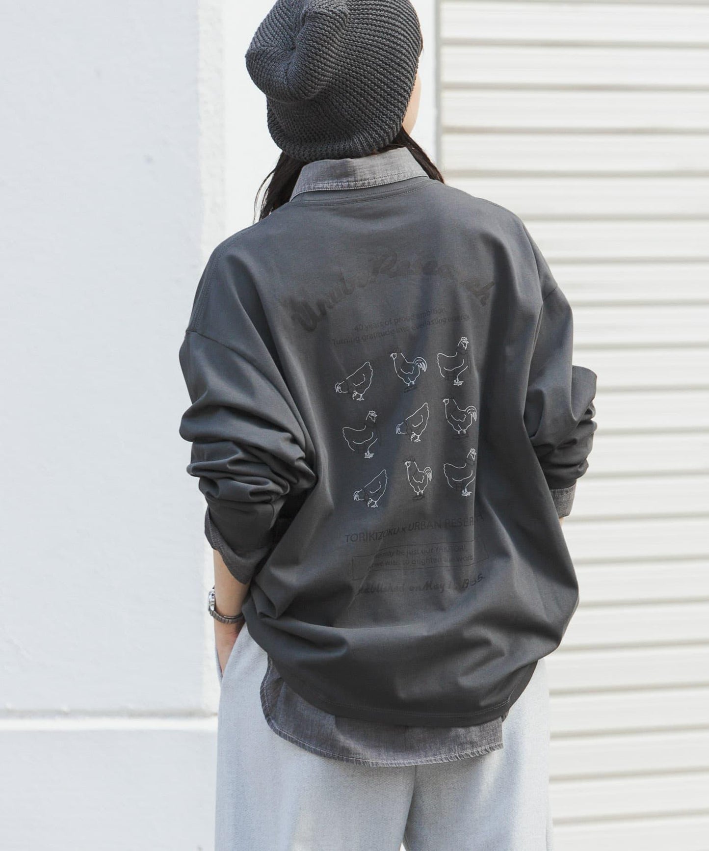 鳥貴族×UR UnuboResearch LONG-SLEEVE T-SHIRTS A 長袖T恤
