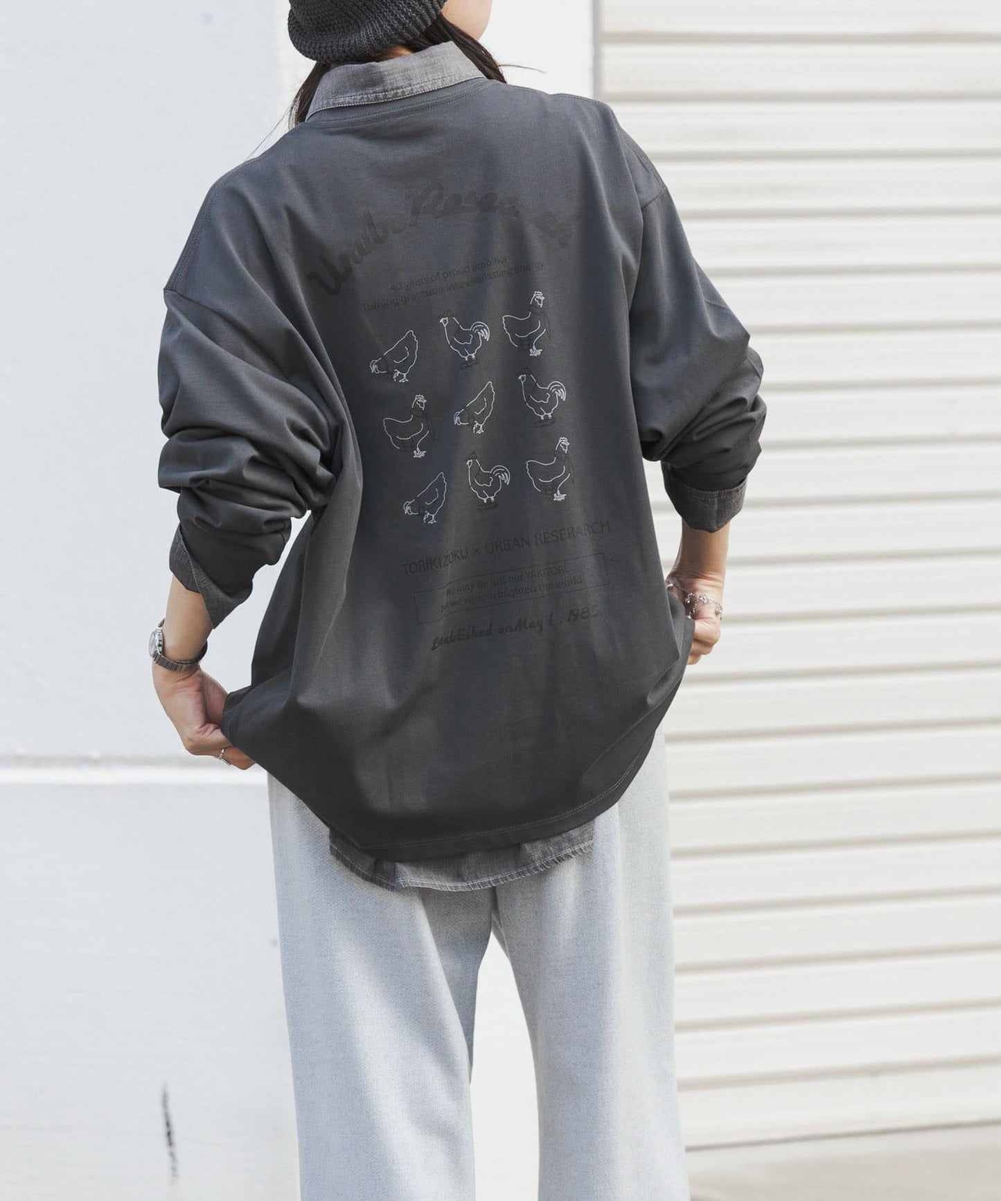 鳥貴族×UR UnuboResearch LONG-SLEEVE T-SHIRTS A 長袖T恤