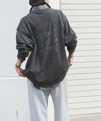 鳥貴族×UR UnuboResearch LONG-SLEEVE T-SHIRTS A 長袖T恤