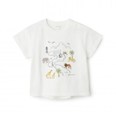 野生動物刺繡短袖T恤