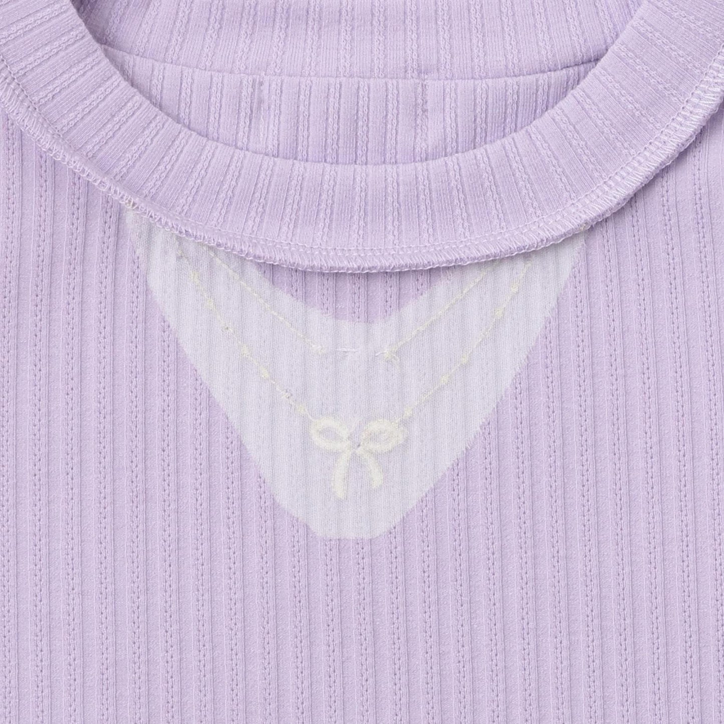 項鍊刺繡 2way羅紋 T恤